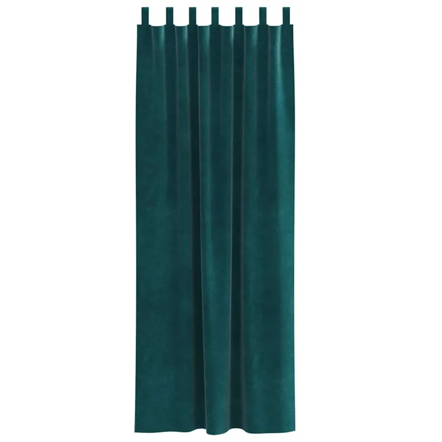 Rideaux occultants 2 pcs Vert foncé 140 x 225 cm Velours - 4