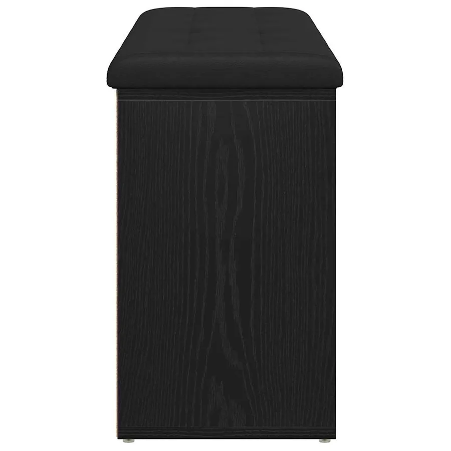 Banc de rangement Chêne noir 102 x 32 x 50 cm Bois d'ingénierie - 7