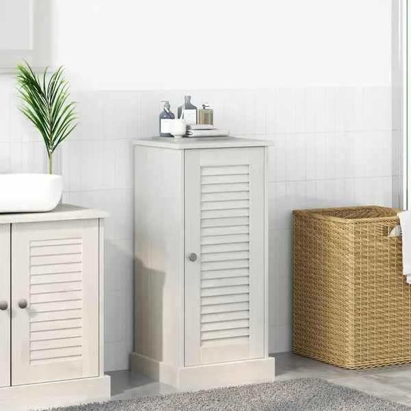 Armoire de salle de bain avec porte VIGO Blanc et Blanc Antique