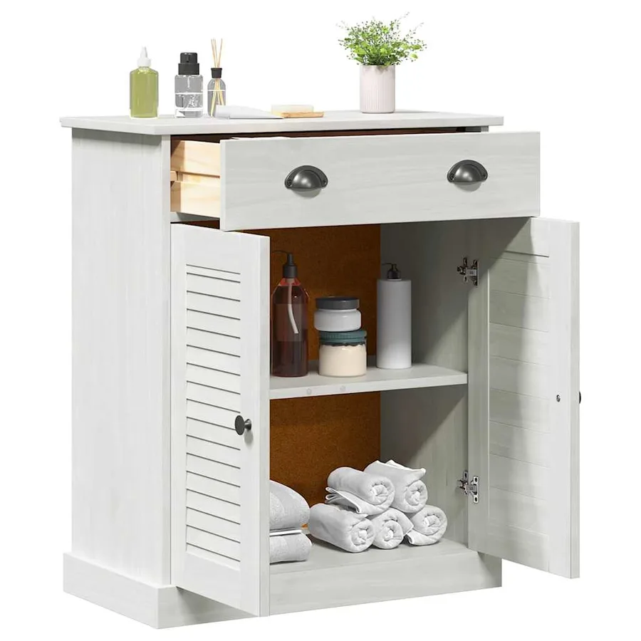 Armoire de salle de bain avec porte VIGO Blanc et Blanc Antique - 3