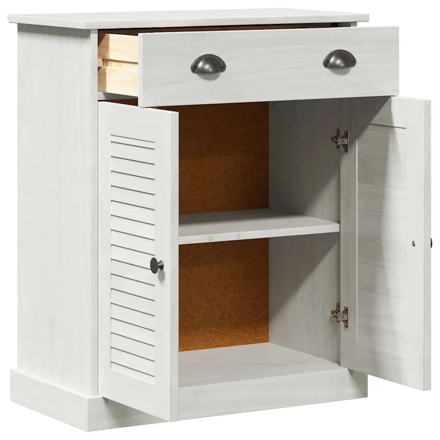 Armoire de salle de bain avec porte VIGO Blanc et Blanc Antique - 5