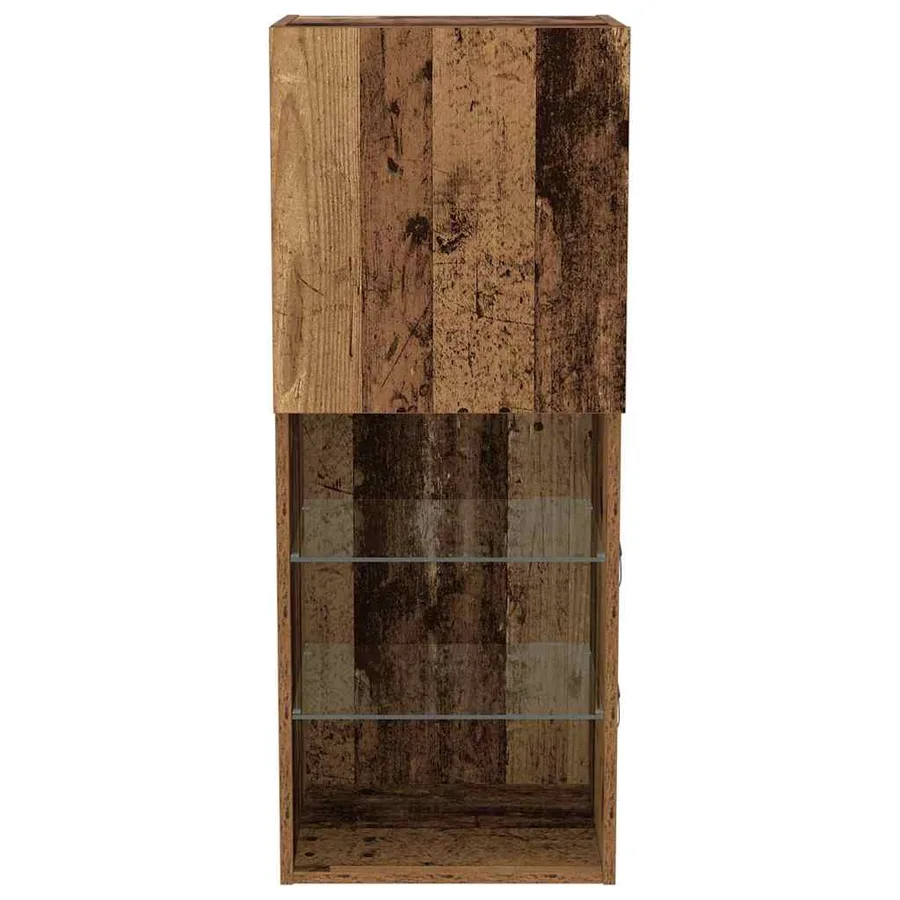 Ensemble meuble TV avec LED Bois ancien 40,5 x 30 x 102 cm - 7