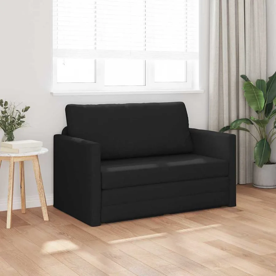 Canapé-Lit 110cm Noir tissu - 3