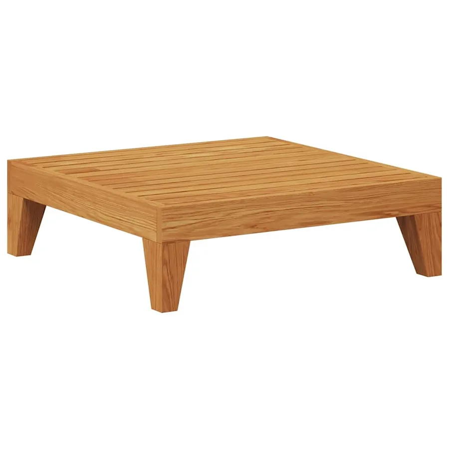Repose-pied sectionnel avec coussin blanc crème Bois d'acacia - 6