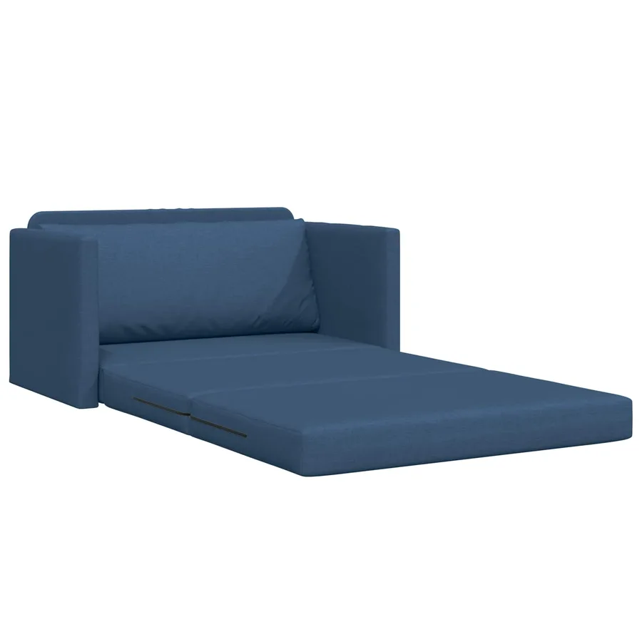 Canapé-Lit 110cm Bleu tissu - 4