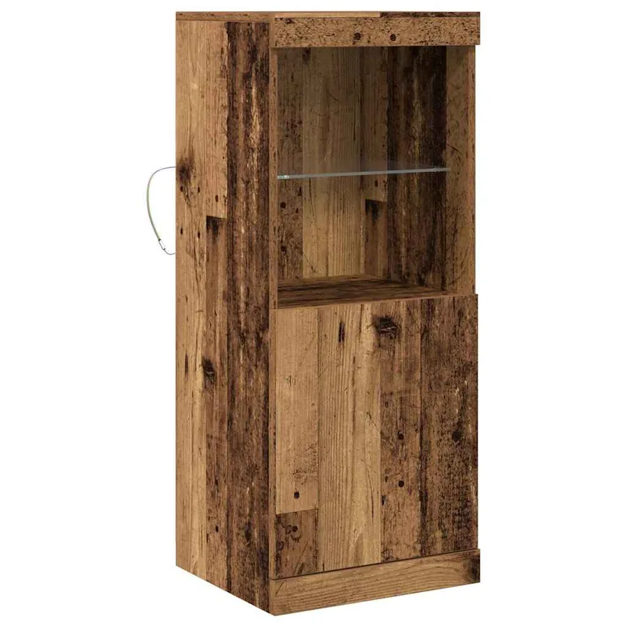 Buffet LED Bois ancien 41 x 37 x 100 cm Bois d'ingénierie - 5