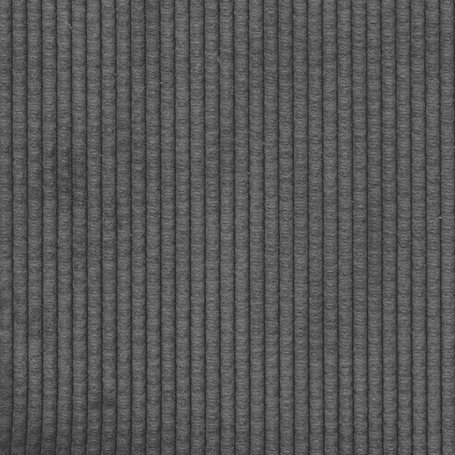 Canapé modulable avec coussins velours côtelé gris foncé - 8