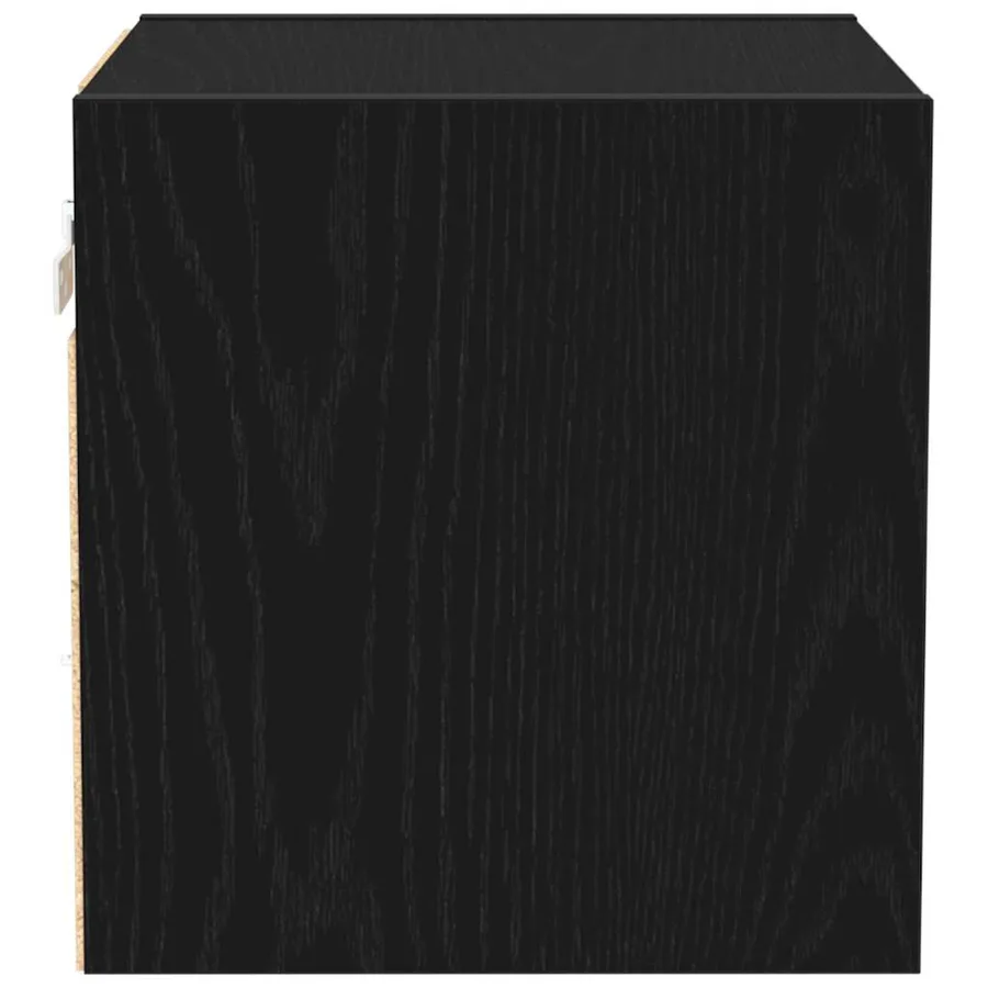 Cabinet de Chevet Murale LED Noir 30 x 28,5 x 30 cm - 6