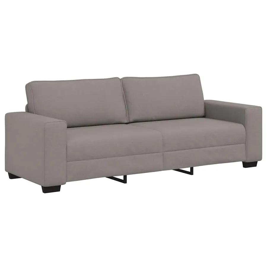 Canapé 3 places taupe 220x77x82 cm en tissu - 2