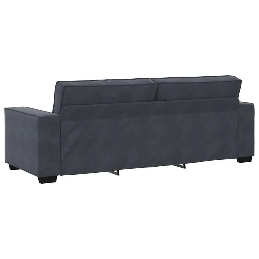 Ensemble de canapés 3 pcs avec coussins Gris foncé Velours - 9
