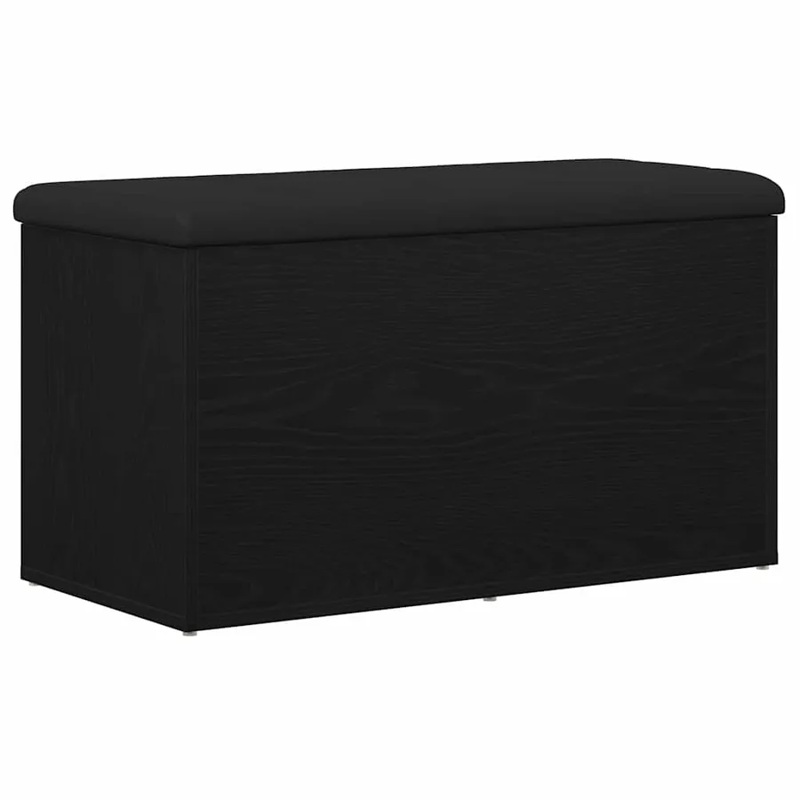 Banc de rangement Chêne noir 82 x 42 x 45 cm Bois d'ingénierie - 2