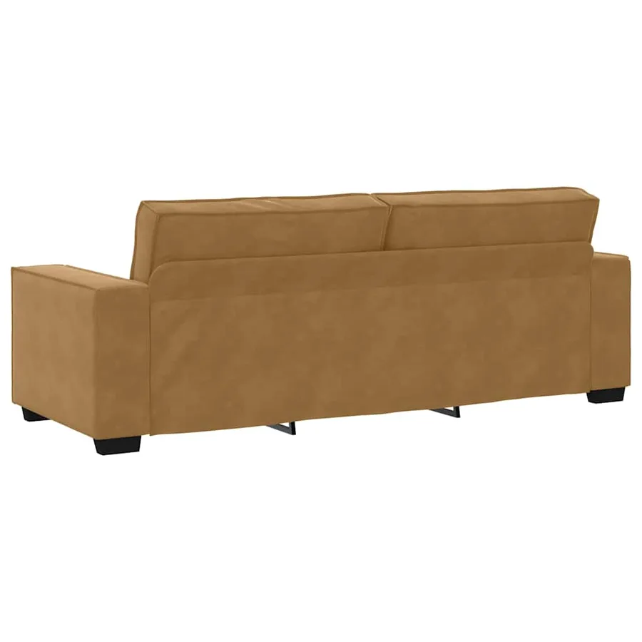 Ensemble de canapés 3 pcs avec coussins Marron Velours - 9