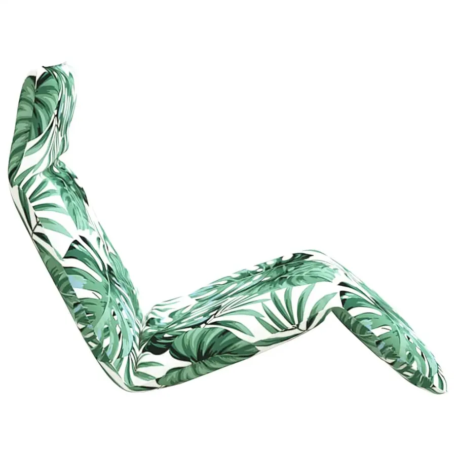 Transat pliant en tissu Oxford motif feuilles 175 x 54 x 8,5 cm - 5