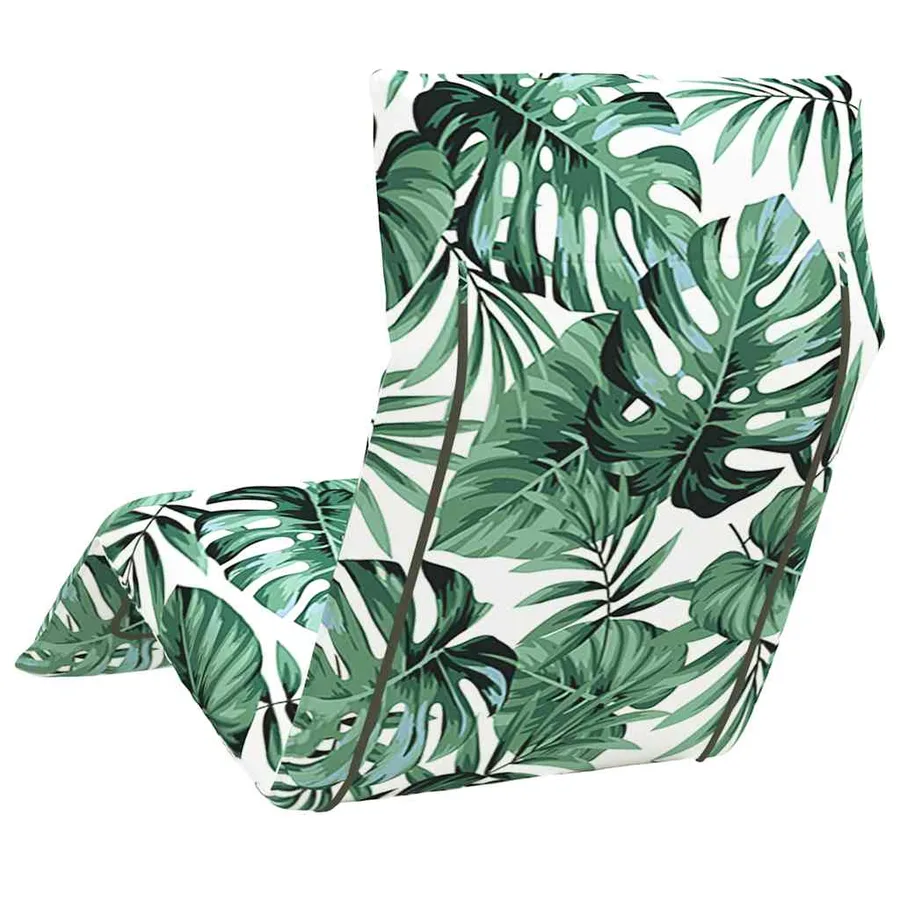 Transat pliant en tissu Oxford motif feuilles 175 x 54 x 8,5 cm - 6