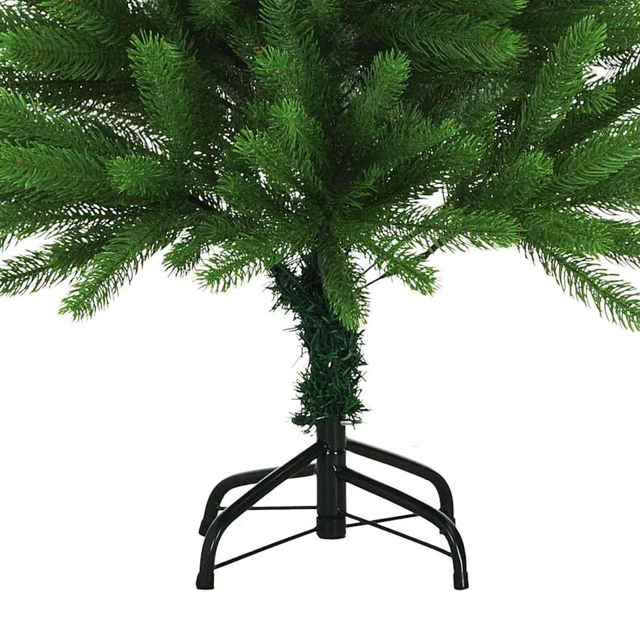 Arbre de Noël artificiel pré-éclairé et boules 120 cm vert - 5