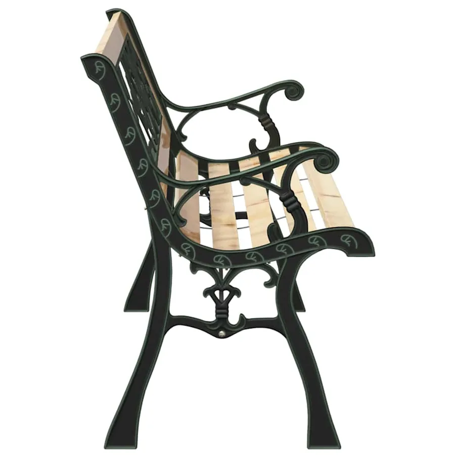 Banc de jardin avec coussin Marron 116 x 54 x 73 cm bois - 5