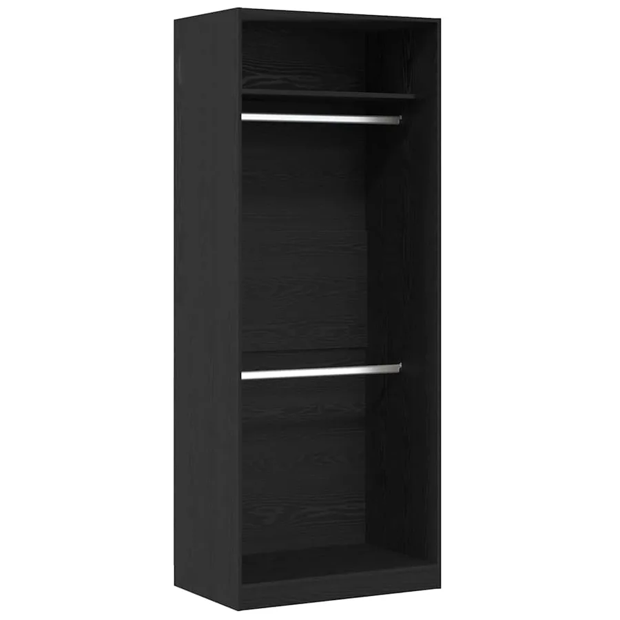 Armoire Chêne noir 80 x 50 x 200 cm Bois d'ingénierie - 2