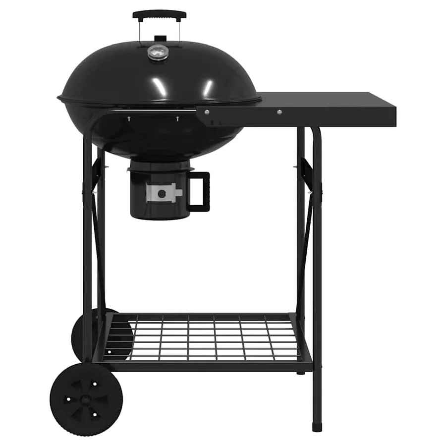 Grill extérieur avec roue Noir 91 x 71 x 107 cm Métal - 5