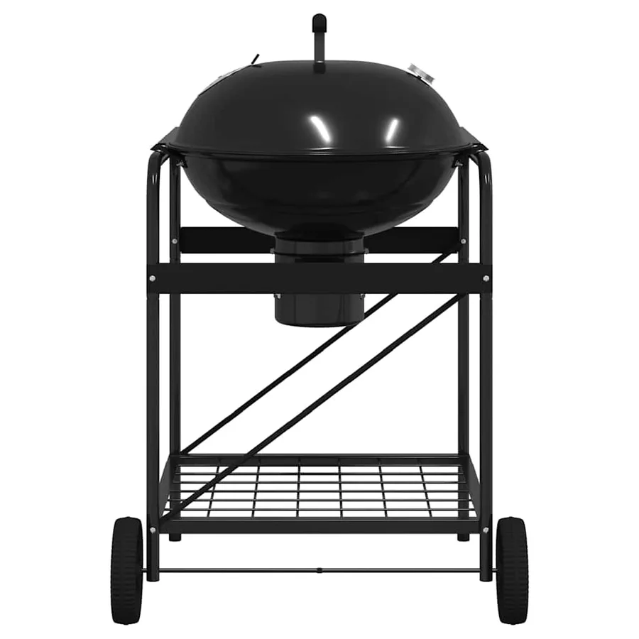 Grill extérieur avec roue Noir 91 x 71 x 107 cm Métal - 6