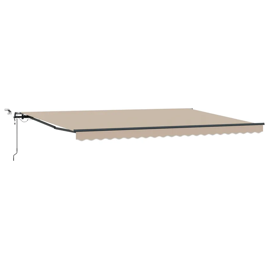 Auvent rétractable Beige 500 × 300 cm Polyester - 2