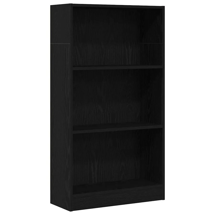 Bibliothèque en chêne noir 60 x 24 x 109 cm bois d'ingénierie - 2