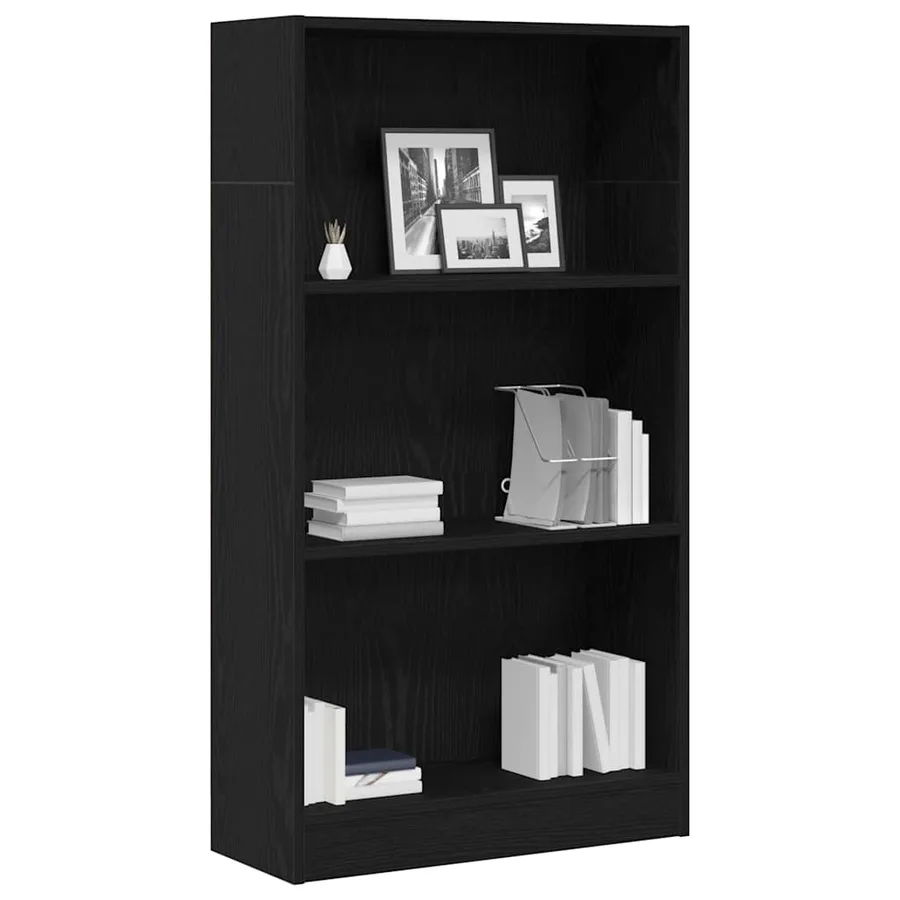 Bibliothèque en chêne noir 60 x 24 x 109 cm bois d'ingénierie - 3