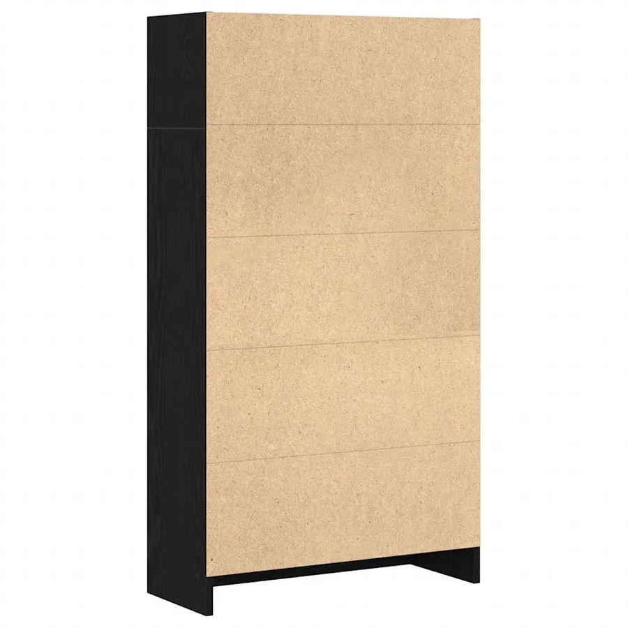 Bibliothèque en chêne noir 60 x 24 x 109 cm bois d'ingénierie - 6
