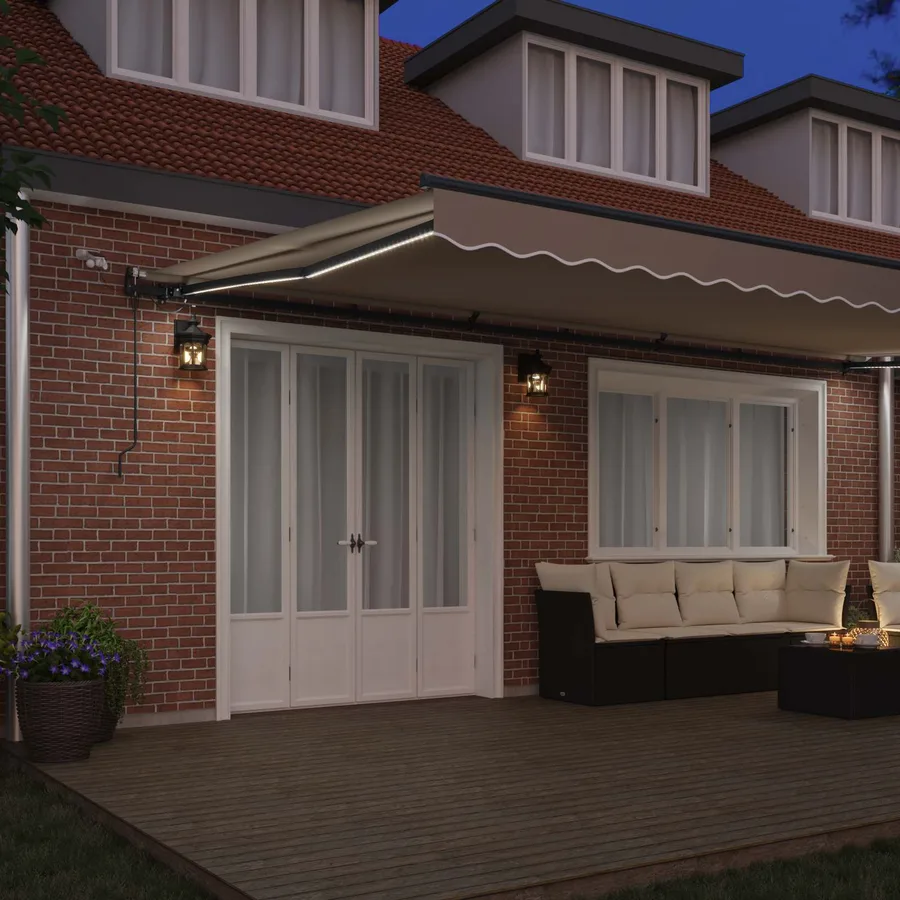 Auvent rétractable Beige 600 × 350 cm Polyester - 3