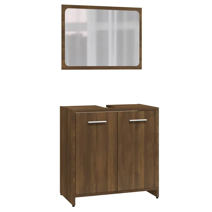 Meubles de salle de bain Chêne marron Bois d'ingénierie - 2