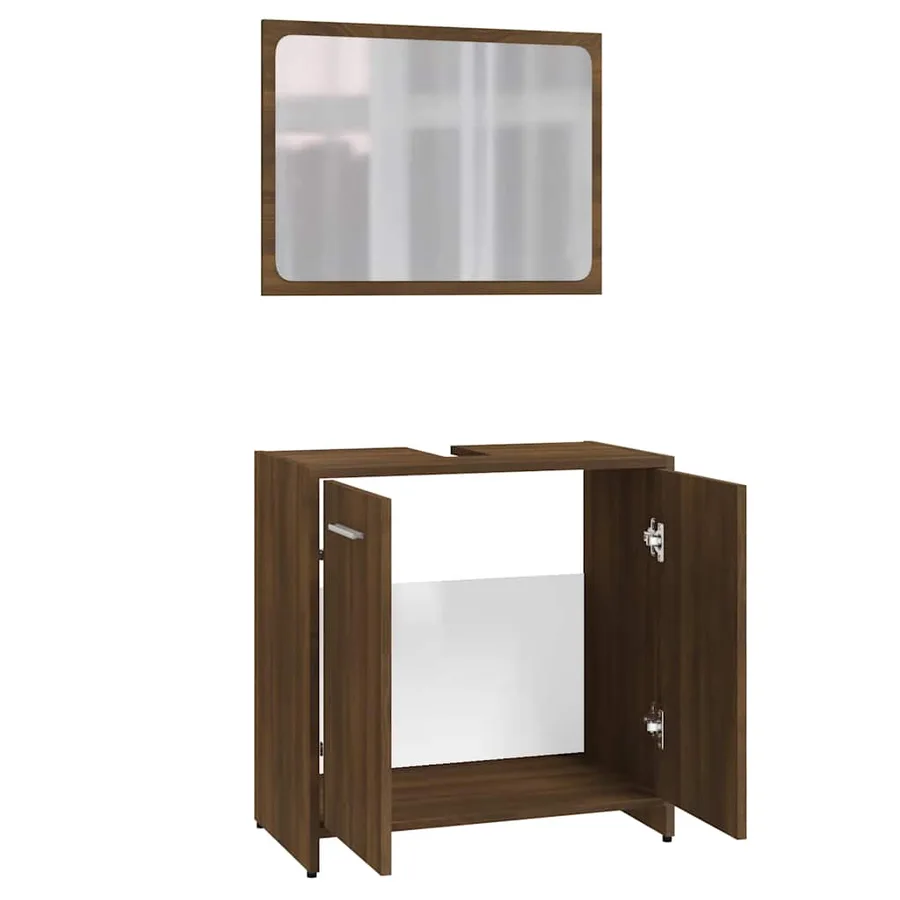 Meubles de salle de bain Chêne marron Bois d'ingénierie - 6
