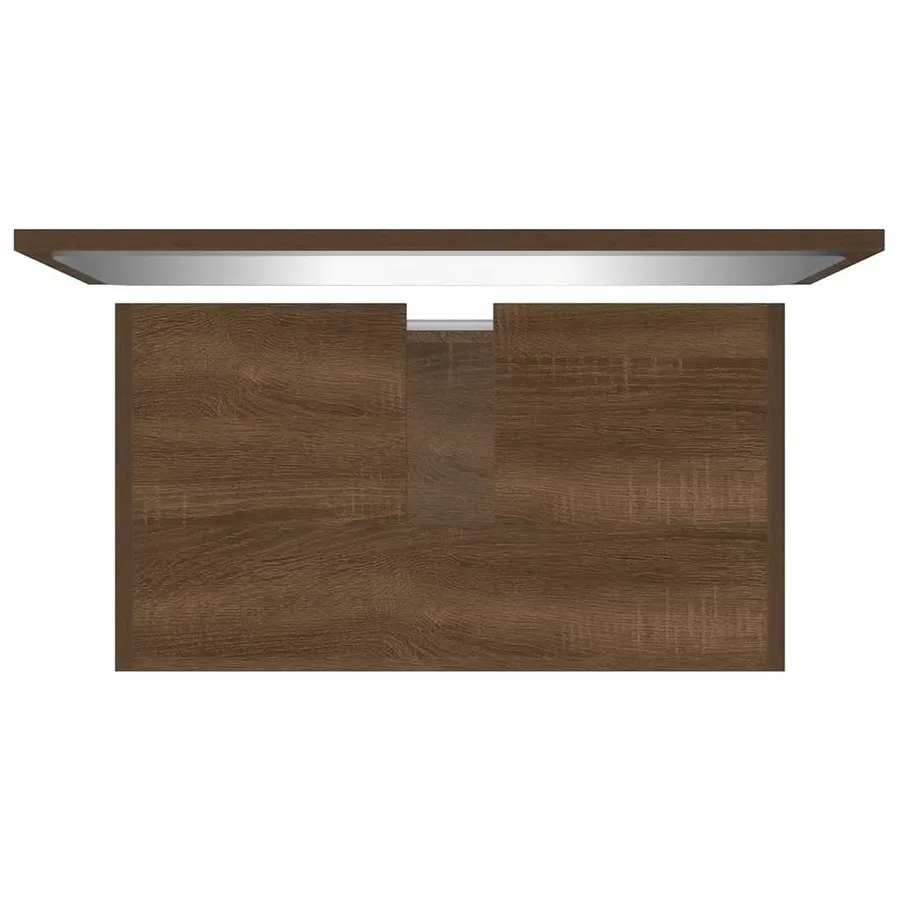 Meubles de salle de bain Chêne marron Bois d'ingénierie - 8