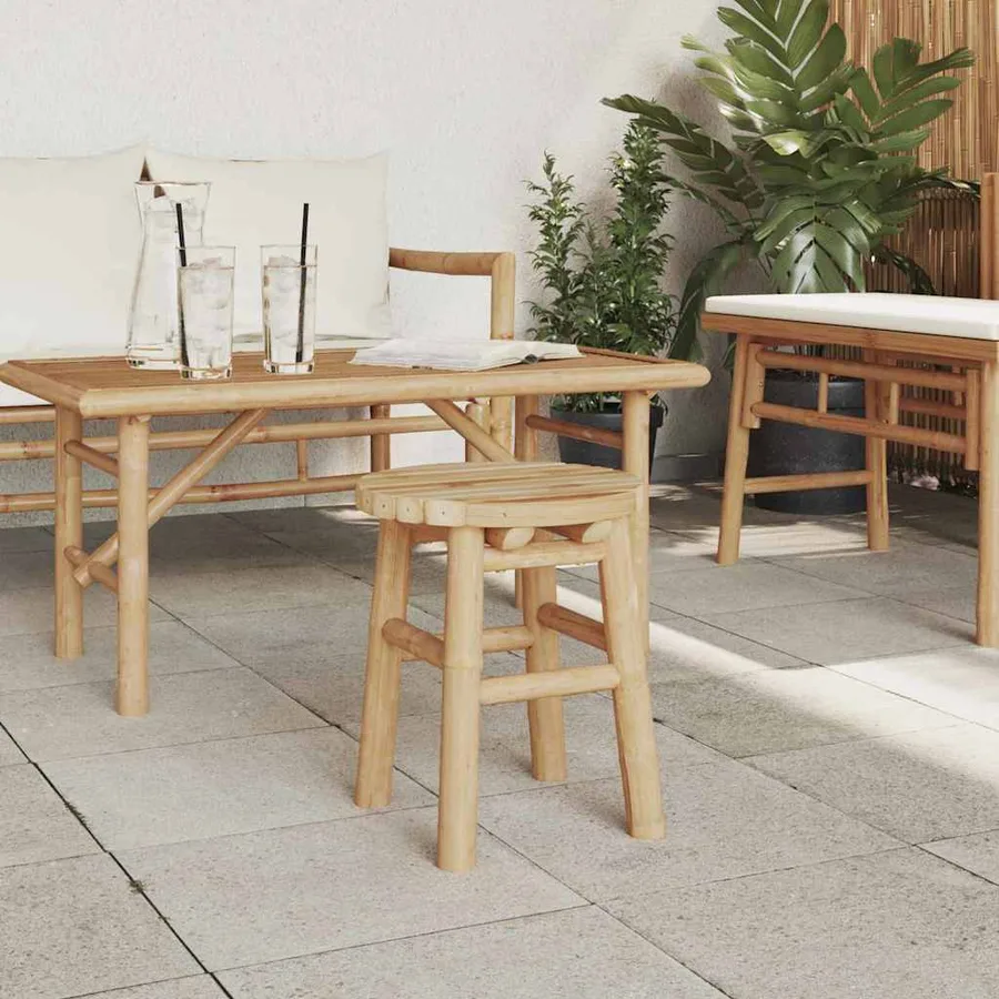 Tabouret Bambou naturel 30 x 30 x 36 cm Bambou - 4