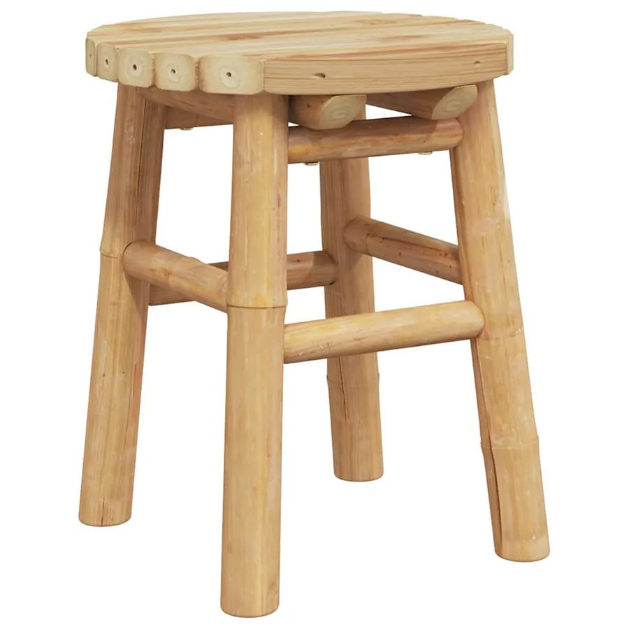 Tabouret Bambou naturel 30 x 30 x 36 cm Bambou - 5