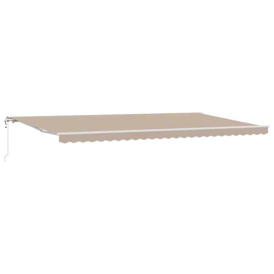 Auvent rétractable Beige 600 × 300 cm Tissu et Aluminium - 2