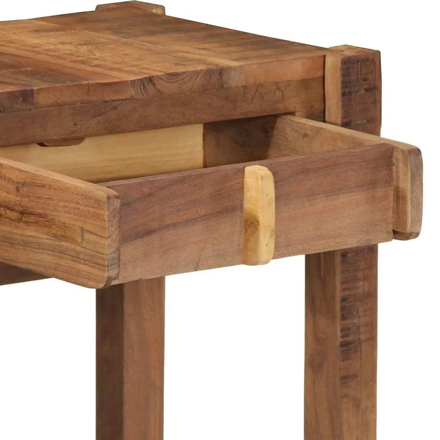 Table console Marron 107 x 33 x 76 cm Bois Recyclé Solide - 10