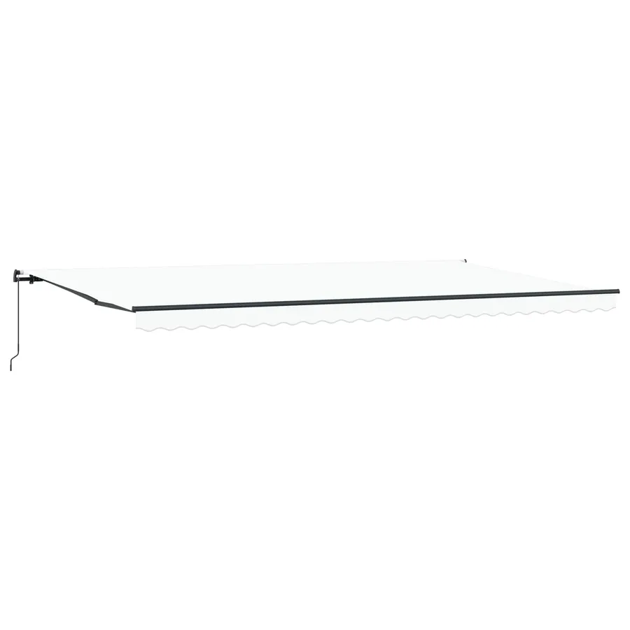 Auvent rétractable Blanc 600 × 350 cm Polyester et Aluminium - 2