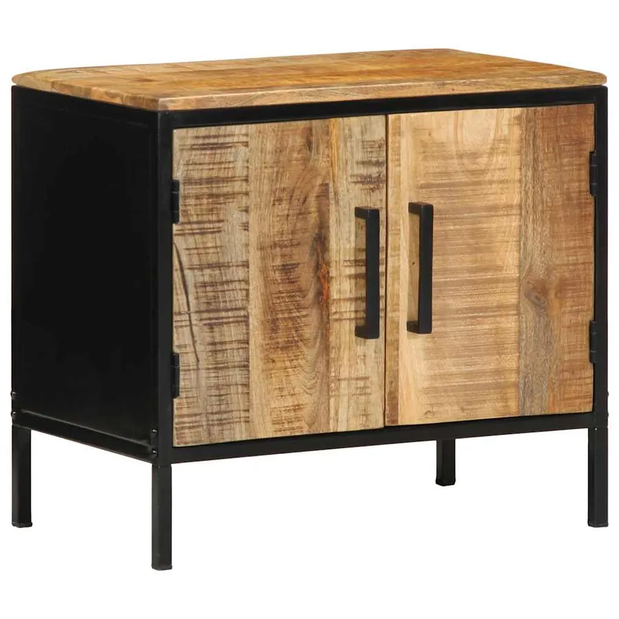 Cabinet de chevet 2 pcs Marron et Noir 50 x 30 x 45 cm - 2