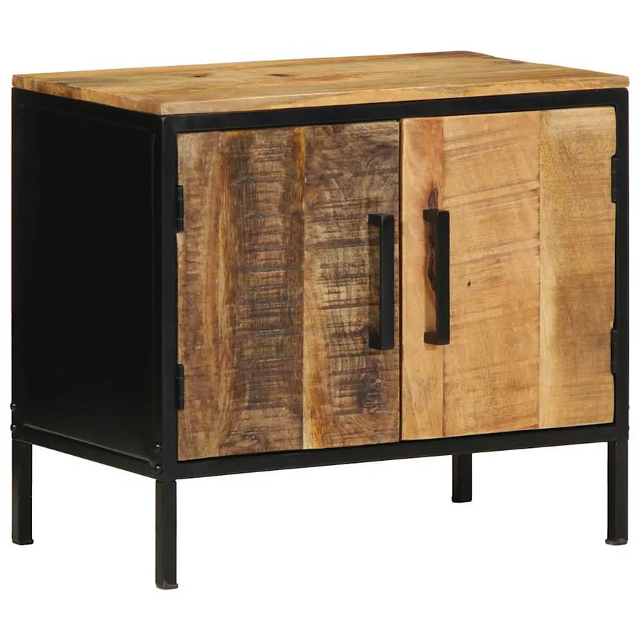 Cabinet de chevet 2 pcs Marron et Noir 50 x 30 x 45 cm - 3