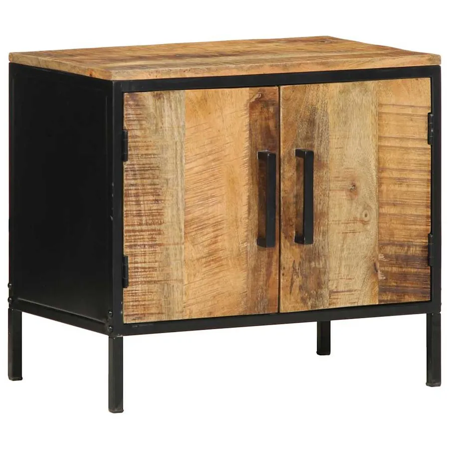 Cabinet de chevet 2 pcs Marron et Noir 50 x 30 x 45 cm - 4