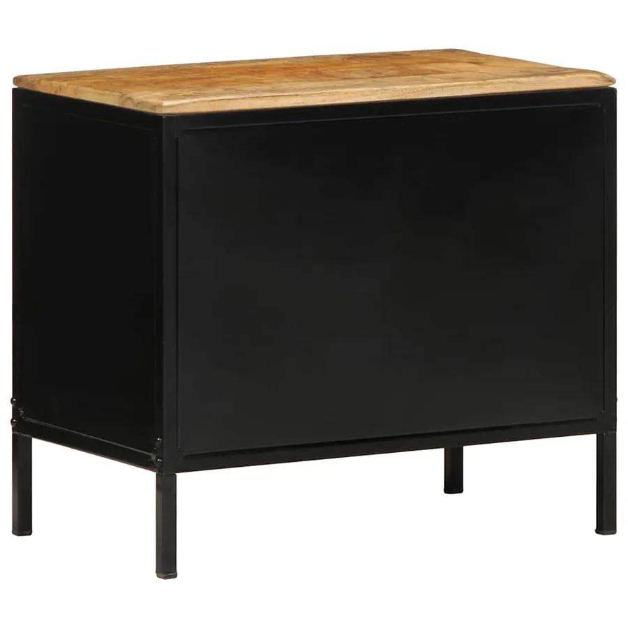 Cabinet de chevet 2 pcs Marron et Noir 50 x 30 x 45 cm - 8