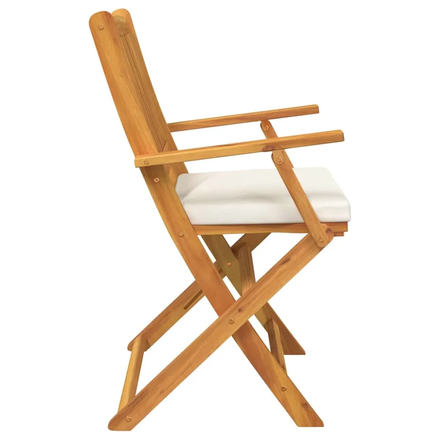 Chaise pliante avec coussin 6 pcs Blanc 49 x 57.5 x 92cm - 6