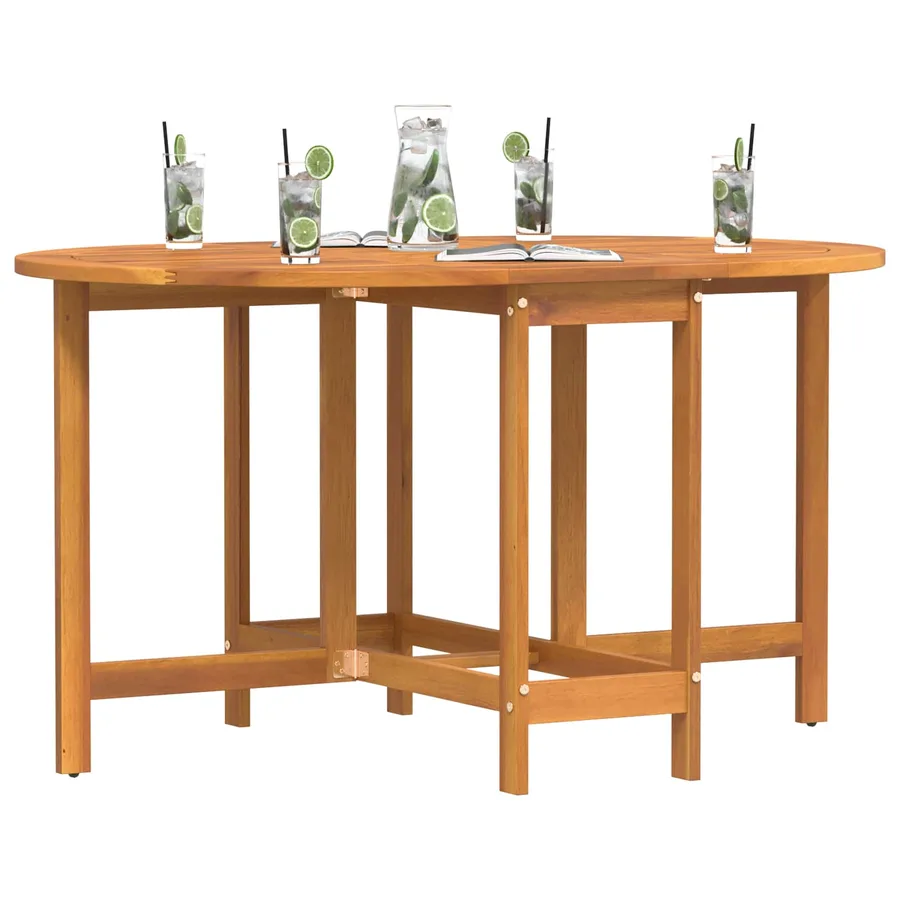 Table de Jardin Marron 110 x 60 x 72 cm Bois d'Acacia Massif - 2
