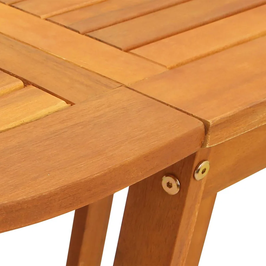 Table de Jardin Marron 110 x 60 x 72 cm Bois d'Acacia Massif - 6