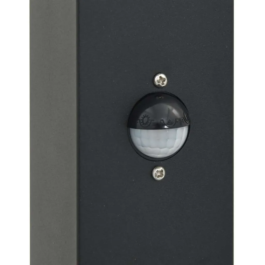 Bornes lumineuses avec détecteur et prise lot de 3 110 cm noir IP44 - 7