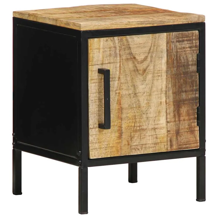 Cabinet de chevet 2 pcs Marron et Noir 30 x 30 x 40 cm - 4