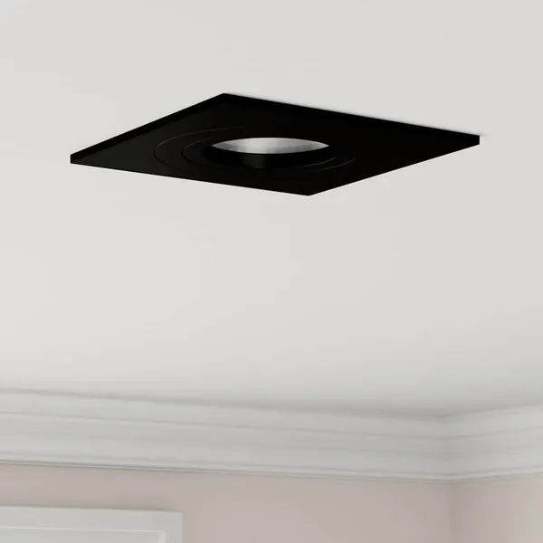 Projecteur 6 pcs Noir 9 x 9 x 2 cm Aluminium