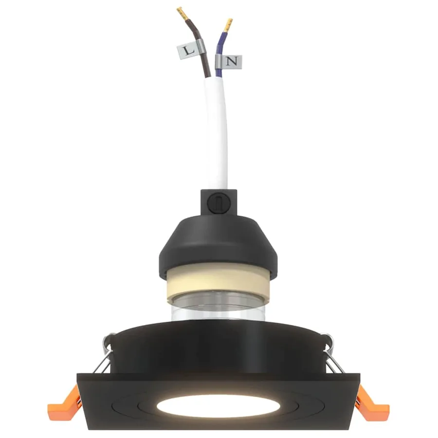 Projecteur 6 pcs Noir 9 x 9 x 2 cm Aluminium - 8