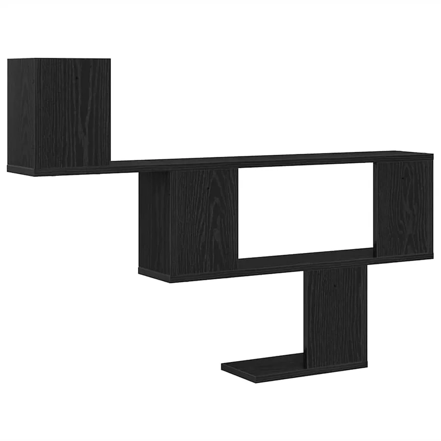 Étagère murale en chêne noir 100 x 15 x 70 cm bois d'ingénierie - 7