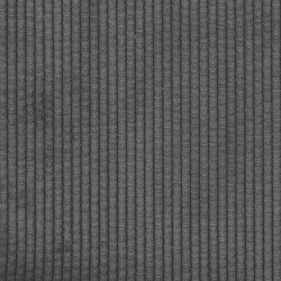 Canapé causeuse gris foncé 160x77x82 cm tissu velours côtelé - 8