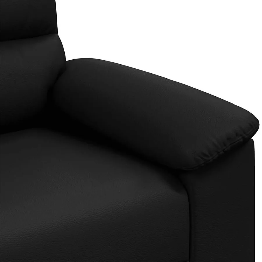 Canapé 2 places Noir 180x81x84 cm Similicuir - 7
